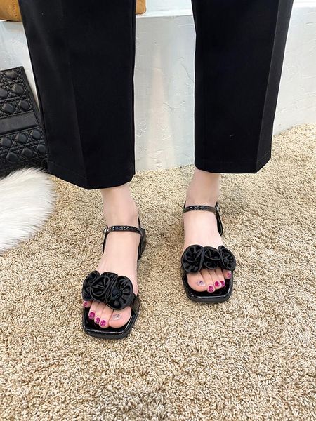 sandals temperament square toe ladies summer style daily all-match simple solid color low-heel, Black
sandals temperament square toe ladies summer style daily all-match simple solid color low-heel, Black