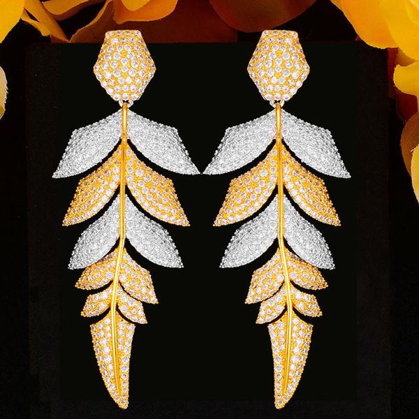 dangle & chandelier 2021 noble symbol luxury feather shape pendant earrings pyramid fine jewelry for women wedding accessories, Silver
dangle & chandelier 2021 noble symbol luxury feather shape pendant earrings pyramid fine jewelry for women wedding accessories, Silver
