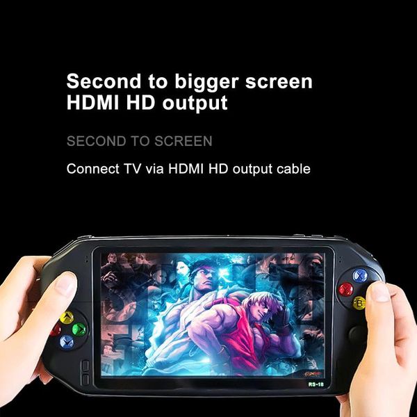 rs-18 retro game console 7 inch display 32g/64g hd lcd screen player support tv out put for nes/gbagame portable players
rs-18 retro game console 7 inch display 32g/64g hd lcd screen player support tv out put for nes/gbagame portable players