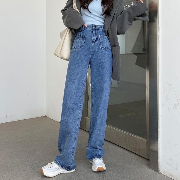 women's jeans shnsophi retro blue streetwear women vintage loose straight long high waist pocket wide leg denim pants ladies trousers
women's jeans shnsophi retro blue streetwear women vintage loose straight long high waist pocket wide leg denim pants ladies trousers