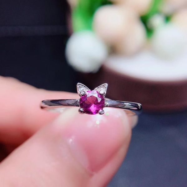 cluster rings colife jewelry cute silver kitten ring 4mm natural garnet 925 gift for woman, Golden;silver
cluster rings colife jewelry cute silver kitten ring 4mm natural garnet 925 gift for woman, Golden;silver