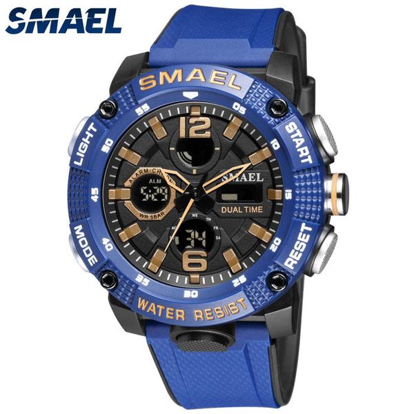 wristwatches smael men's watch 8039 sport mens watches military dual display waterproof quartz wristwatch relogio masculino, Slivery;brown
wristwatches smael men's watch 8039 sport mens watches military dual display waterproof quartz wristwatch relogio masculino, Slivery;brown