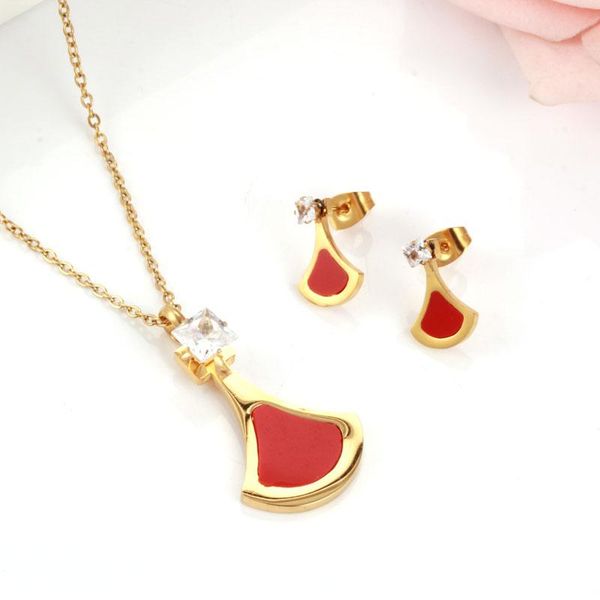 earrings & necklace geometry and set stainless steel jewelry for women crystal triangle red fashion jewellery 2021 girl gift, Silver
earrings & necklace geometry and set stainless steel jewelry for women crystal triangle red fashion jewellery 2021 girl gift, Silver