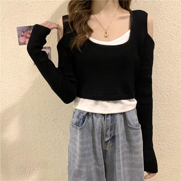 women's t-shirt t shirt women knitted harajuku patchwork autumn cool t-shirts woman full sleeve tee shirts femme korean style, White
women's t-shirt t shirt women knitted harajuku patchwork autumn cool t-shirts woman full sleeve tee shirts femme korean style, White