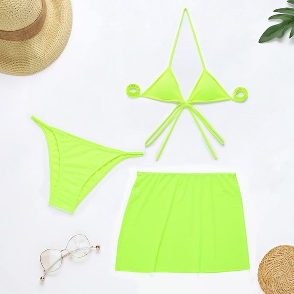 2021 three pieces bikini set with beach sarong swimwear women swimsuit bather bathing suits summer beach wear swimming suit, Black
2021 three pieces bikini set with beach sarong swimwear women swimsuit bather bathing suits summer beach wear swimming suit, Black