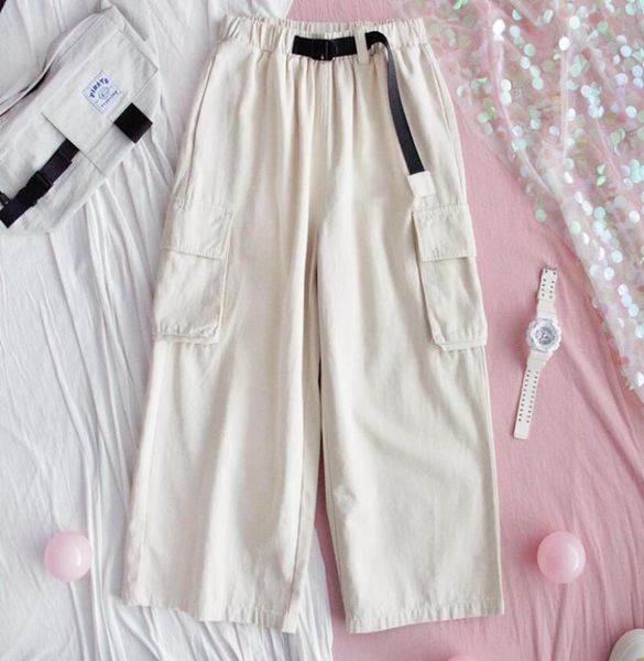 women's pants & capris summer overalls girl nine points loose korean students big pockets harajuku soft sister wide leg, Black;white
women's pants & capris summer overalls girl nine points loose korean students big pockets harajuku soft sister wide leg, Black;white