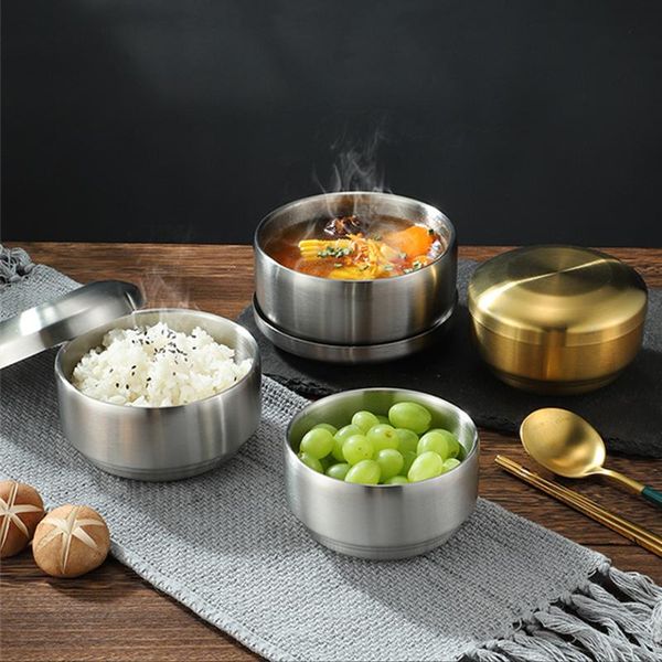 bowls double layer stainless steel soup bowl with lid anti-scalding tableware korean noodles ramen kimchi kitchen container
bowls double layer stainless steel soup bowl with lid anti-scalding tableware korean noodles ramen kimchi kitchen container