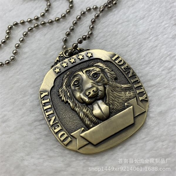 metal bead chain dog tag three dimensional relief commemorative antique pendant pet tag
metal bead chain dog tag three dimensional relief commemorative antique pendant pet tag