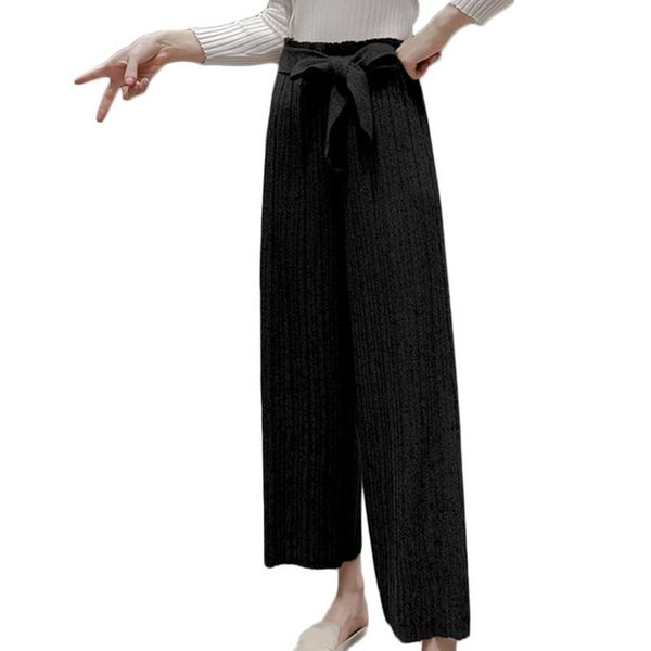 autumn winter fashion high waist knit wide leg pants female plus size loose casual nine yards pants trouser for women, Black;white
autumn winter fashion high waist knit wide leg pants female plus size loose casual nine yards pants trouser for women, Black;white