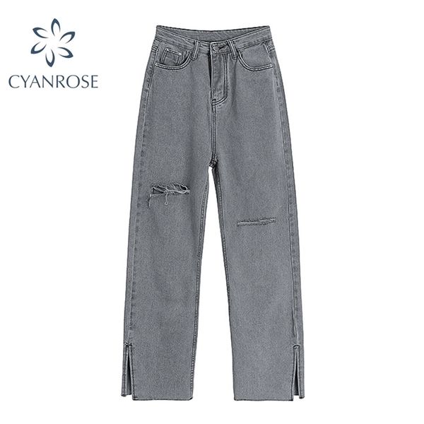high waist grey ripped jean streetwear baggy harajuku wide leg female trousers vintage straight long pants 210629, Blue
high waist grey ripped jean streetwear baggy harajuku wide leg female trousers vintage straight long pants 210629, Blue
