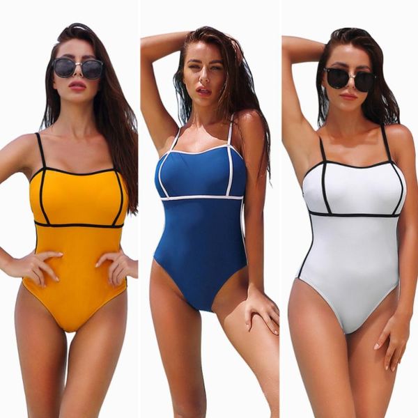 women's swimwear arrival sling backless beach solid color polyester skin friendly one piece swimsuit bikini, White;black
women's swimwear arrival sling backless beach solid color polyester skin friendly one piece swimsuit bikini, White;black