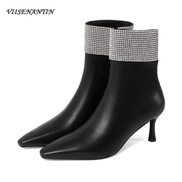 boots rhinestone decor high-heeled ankle women stiletto pointed toe autumn winter black wild temperament short
boots rhinestone decor high-heeled ankle women stiletto pointed toe autumn winter black wild temperament short