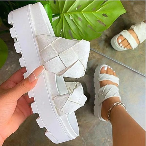 slippers summer weaving platform thick heel women wedges height increasing solid ladies slides outdoor beach sandals female 2021, Black
slippers summer weaving platform thick heel women wedges height increasing solid ladies slides outdoor beach sandals female 2021, Black