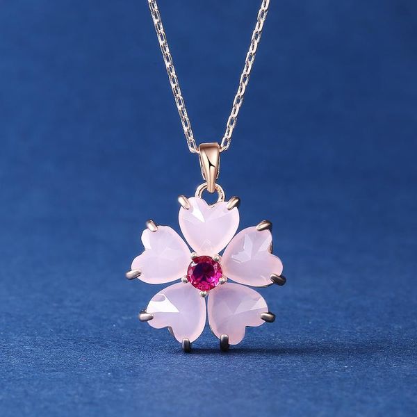 pendant necklaces huitan aesthetic pink flower bridal wedding necklace romantic female party accessories chic gift statement for women, Silver
pendant necklaces huitan aesthetic pink flower bridal wedding necklace romantic female party accessories chic gift statement for women, Silver