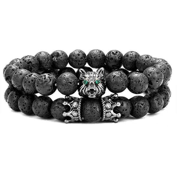 75%off natural stone beaded bracelet set two piece crown wolf head zircon men's bracelet a1, Golden;silver
75%off natural stone beaded bracelet set two piece crown wolf head zircon men's bracelet a1, Golden;silver