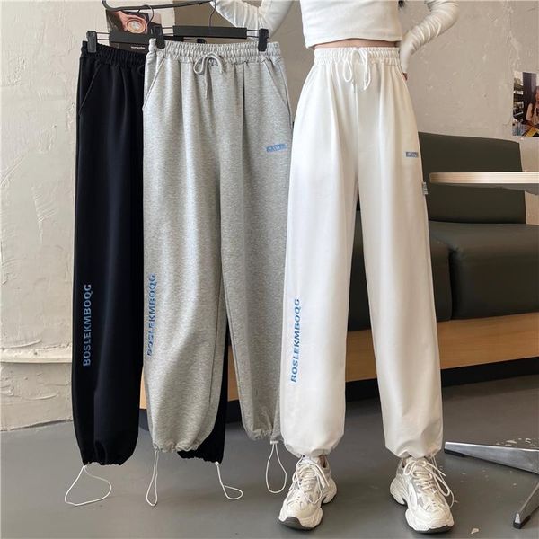 women's pants & capris vintage elastic high-waisted sweatpants women chic letter embroidery drawstring ankle banded 2021 fall casual pa, Black;white
women's pants & capris vintage elastic high-waisted sweatpants women chic letter embroidery drawstring ankle banded 2021 fall casual pa, Black;white