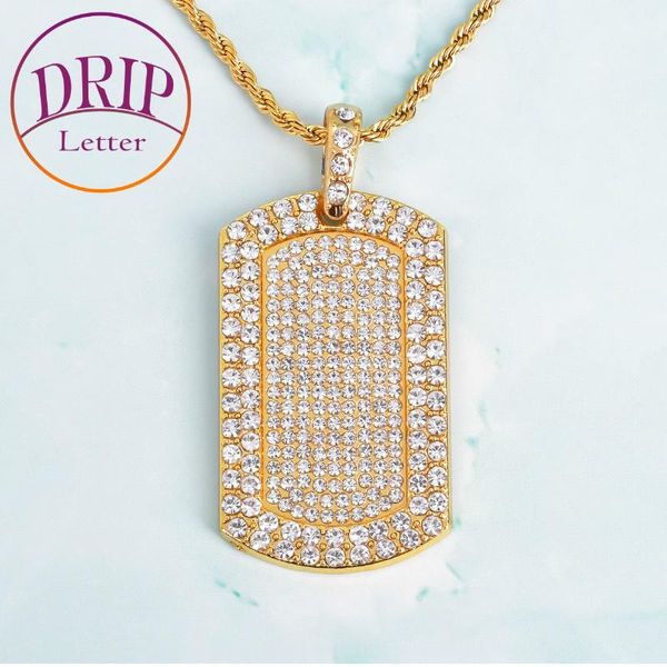 pendant necklaces gold color charm square dog tag men's filled iced rhinestone necklace with cuban chain hip hop jewelry, Silver
pendant necklaces gold color charm square dog tag men's filled iced rhinestone necklace with cuban chain hip hop jewelry, Silver