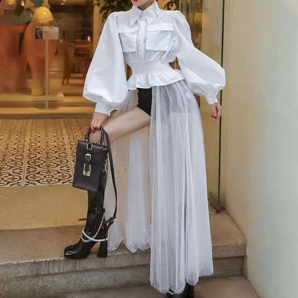 dress autumn and summer dress korean fashion women's design long dresses + split wide leg mesh, Black;gray
dress autumn and summer dress korean fashion women's design long dresses + split wide leg mesh, Black;gray