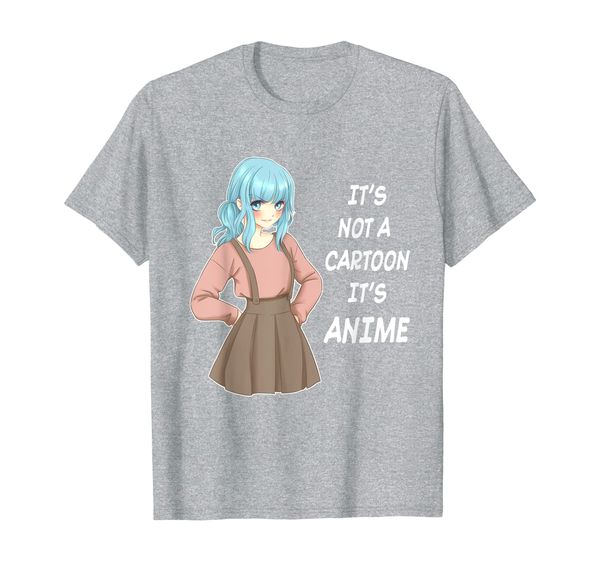 anime it's not a cartoon it's anime gift for otaku type t-shirt, White;black 
anime it's not a cartoon it's anime gift for otaku type t-shirt, White;black
