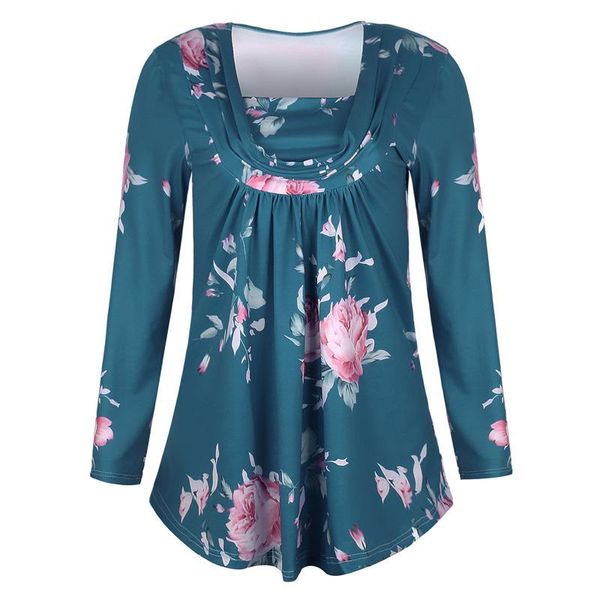 women's blouses & shirts women plus size casual floral print peplum blouse long sleeves square collar spring korean style blusas femin, White
women's blouses & shirts women plus size casual floral print peplum blouse long sleeves square collar spring korean style blusas femin, White