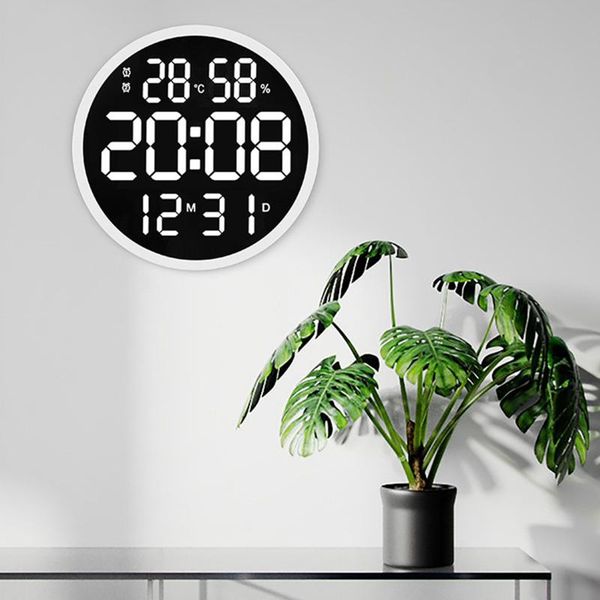 12 inch led large number wall clock digital temperature and humidity electronic clock modern design decoration home decor
12 inch led large number wall clock digital temperature and humidity electronic clock modern design decoration home decor
