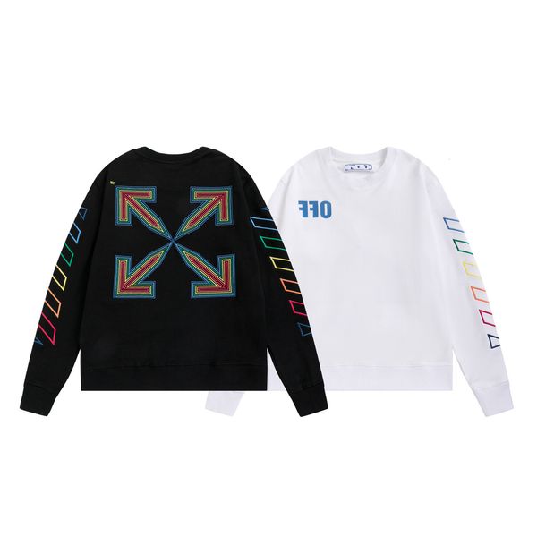 winter and 2021 new autumn off heavy industry colorful embroidery arrow round neck pullover for men women, Black
winter and 2021 new autumn off heavy industry colorful embroidery arrow round neck pullover for men women, Black