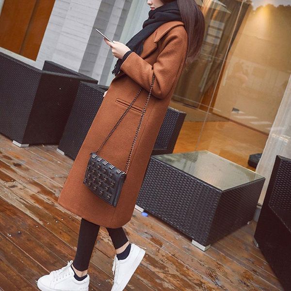 1pc spring autumn women's wool coat new fashion long woolen coat single breasted slim type female autumn winter wool coats, Black
1pc spring autumn women's wool coat new fashion long woolen coat single breasted slim type female autumn winter wool coats, Black