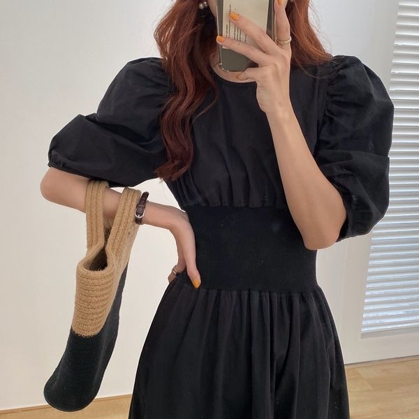casual dresses summer retro temperament style elastic waist thin puff sleeve mid-length dress dresses women 6oub, Black;gray
casual dresses summer retro temperament style elastic waist thin puff sleeve mid-length dress dresses women 6oub, Black;gray