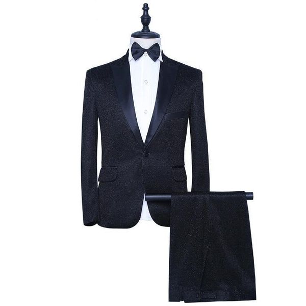 men's suits & blazers black tuxedo slim fashion groom suit jacket pants singer drummer host party prom stage costumes night club, White;black
men's suits & blazers black tuxedo slim fashion groom suit jacket pants singer drummer host party prom stage costumes night club, White;black