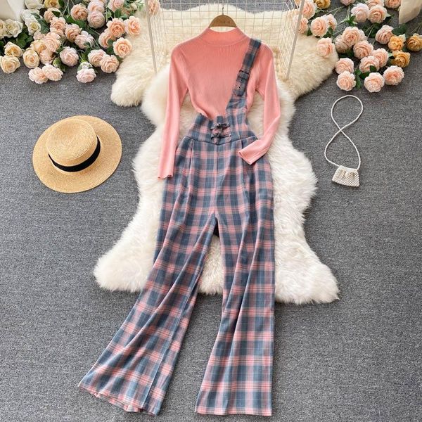 women's two piece pants amolapha women 2 sets knitted simple turtleneck sweater+high waist suspender wide-leg chic clothing suits, White
women's two piece pants amolapha women 2 sets knitted simple turtleneck sweater+high waist suspender wide-leg chic clothing suits, White