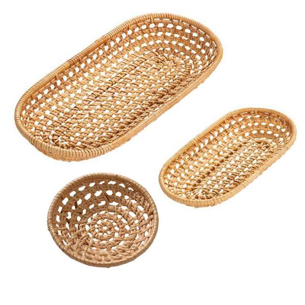 storage baskets wicker rattan tray round oval fruit bread breakfast serving hand-woven tea dessert plate for dinner parties
storage baskets wicker rattan tray round oval fruit bread breakfast serving hand-woven tea dessert plate for dinner parties