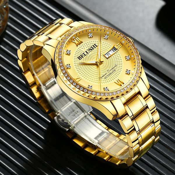 wristwatches belushi men watches gold stainless steel quartz watch waterproof business clock male military sport wrist, Slivery;brown
wristwatches belushi men watches gold stainless steel quartz watch waterproof business clock male military sport wrist, Slivery;brown