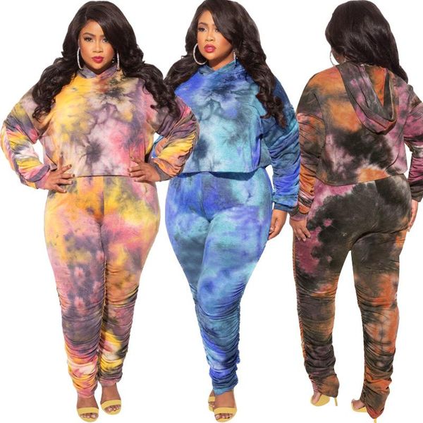 women's two piece pants plus size fall women clothing tie-dye printing sets casual hoodies stacked fashion tracksuits 2022 arrivals, White
women's two piece pants plus size fall women clothing tie-dye printing sets casual hoodies stacked fashion tracksuits 2022 arrivals, White