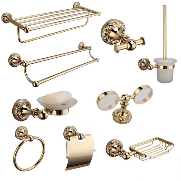 2021 new set of hardware holder gold toilet brush sculpted robe hook old bathroom accessories mounted wall-bath products 43z8
2021 new set of hardware holder gold toilet brush sculpted robe hook old bathroom accessories mounted wall-bath products 43z8