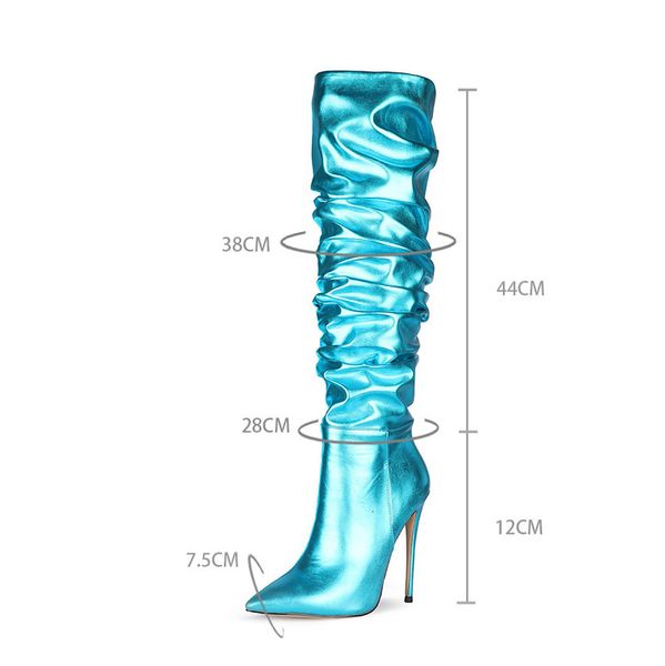 european and style 2021 new stiletto heels crepe patent sleeve that is knee women's fashionable boots acgi, Black
european and style 2021 new stiletto heels crepe patent sleeve that is knee women's fashionable boots acgi, Black