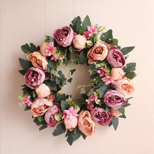 decorative flowers & wreaths artificial peony flores wreath door lintel flower mirror with fake leaf for diy wedding home decoration garland
decorative flowers & wreaths artificial peony flores wreath door lintel flower mirror with fake leaf for diy wedding home decoration garland