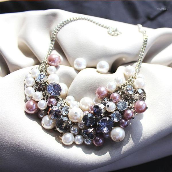 earrings & necklace 2021 luxury retro style imitation pearl inlaid with zircon clavicle chain needle suit, Silver
earrings & necklace 2021 luxury retro style imitation pearl inlaid with zircon clavicle chain needle suit, Silver