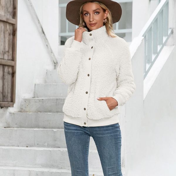 women's jackets winter casual fur jacket plush overcoat lamb wool fleece streetwear women single breasted with pocket thick coats, Black;brown
women's jackets winter casual fur jacket plush overcoat lamb wool fleece streetwear women single breasted with pocket thick coats, Black;brown