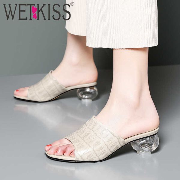 wetkiss emboss cow leather slippers women summer slides shoes crystal heels party mules shoes female strange style shoes ladies 210630, Black
wetkiss emboss cow leather slippers women summer slides shoes crystal heels party mules shoes female strange style shoes ladies 210630, Black