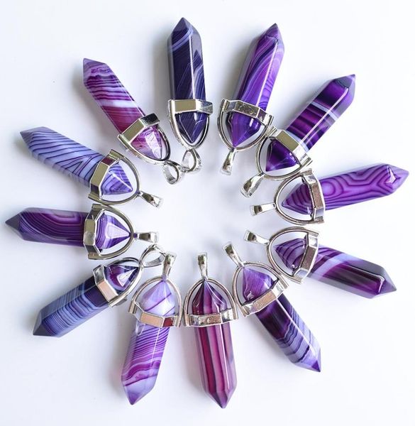 purple stripe agate stone pillar shape charms point chakra pendants for jewelry making, Bronze;silver
purple stripe agate stone pillar shape charms point chakra pendants for jewelry making, Bronze;silver