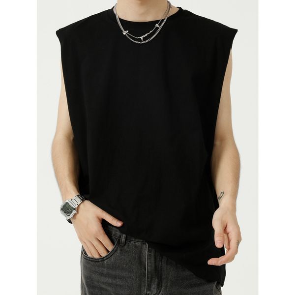 mtl menswear | ins summer korean men's loose white waistcoat fitns sport svels t-shirt trend, White;black
mtl menswear | ins summer korean men's loose white waistcoat fitns sport svels t-shirt trend, White;black