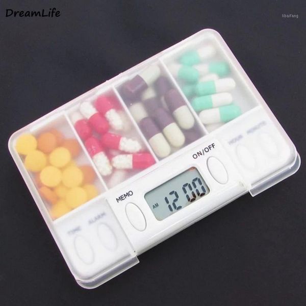 storage bottles & jars electronic timing reminder box 4 grid boxes alarm timer pills organizer container
storage bottles & jars electronic timing reminder box 4 grid boxes alarm timer pills organizer container