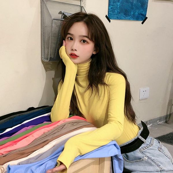 women's sweaters high collar bottomed shirt wear in spring and autumn with slim long sleeve 2021 fashion style, White;black
women's sweaters high collar bottomed shirt wear in spring and autumn with slim long sleeve 2021 fashion style, White;black