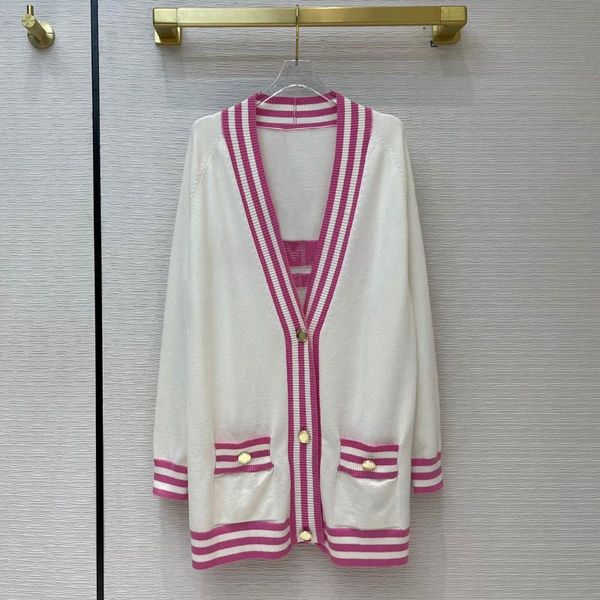 women's knits & tees wool long sweaters women 2021 early spring v-neck stripes patchwork cardigans single breasted loose sweater chic, White
women's knits & tees wool long sweaters women 2021 early spring v-neck stripes patchwork cardigans single breasted loose sweater chic, White