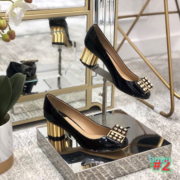 designer- classic mid heeled boat shoes leather occupation high heels shoes round head metal button woman dress shoes size 35-41, Black
designer- classic mid heeled boat shoes leather occupation high heels shoes round head metal button woman dress shoes size 35-41, Black