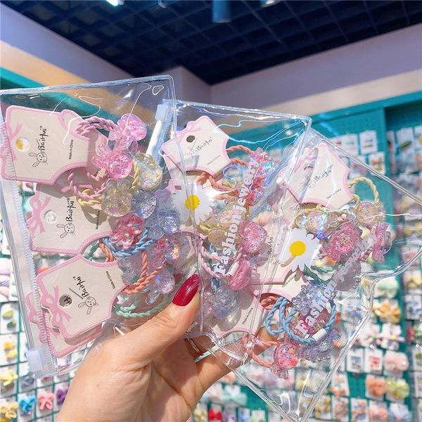 hair accessories 5 pair korean children's simple cute transparent jelly color cartoon rubber band rope sweet girl princess, Slivery;white
hair accessories 5 pair korean children's simple cute transparent jelly color cartoon rubber band rope sweet girl princess, Slivery;white