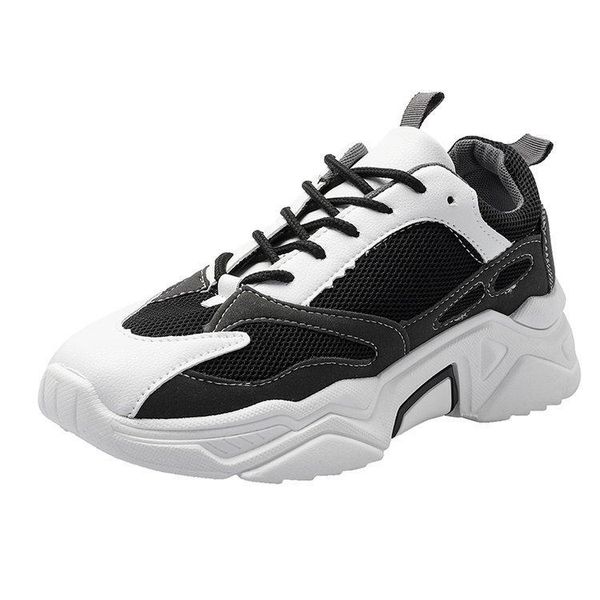 dress shoes 2021 style women's breathable running casual round toe women, Black