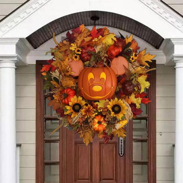 decorative flowers & wreaths 35 cm halloween decoration pumpkin sunflower maple harvest holiday wreath home door
decorative flowers & wreaths 35 cm halloween decoration pumpkin sunflower maple harvest holiday wreath home door