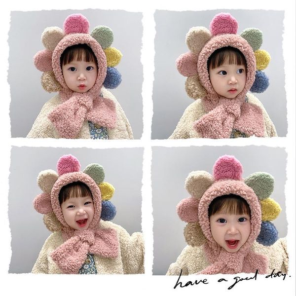 caps & hats infant hat scarf integrated children's autumn and winter baby cute super korean warm plush sunflower ear cap, Yellow
caps & hats infant hat scarf integrated children's autumn and winter baby cute super korean warm plush sunflower ear cap, Yellow