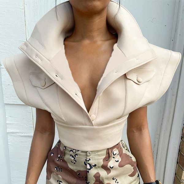 women's vests flying sleeve vest women coat autumn fashion turn-down collar cropped female streetwear casual single breasted jacket, Black;white
women's vests flying sleeve vest women coat autumn fashion turn-down collar cropped female streetwear casual single breasted jacket, Black;white